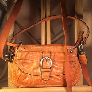 Fossil leather crossbody wallet/purse